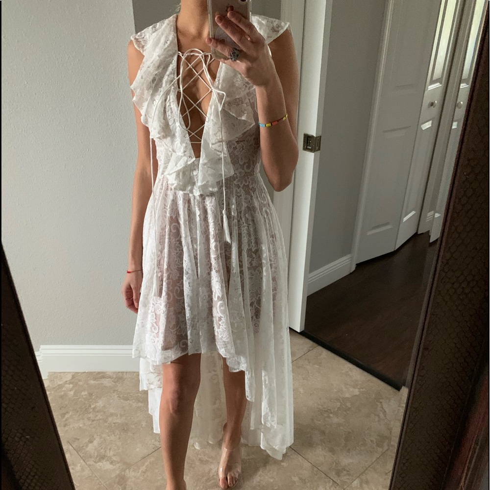 The Jetset Diaries Lace White Dress